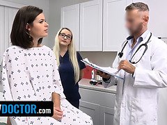 Sperma im mund, Spermaladung, Arzt, Prüfung, Riesig, Krankenschwester, Orgasmus, Muschi
