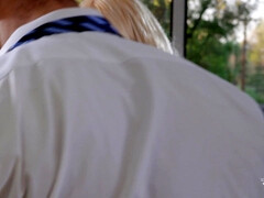 お尻, ベッドルーム, ブロンド, フェラチオ, 浮気者, ヒール, ピアス, ショートヘア