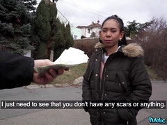 Amateur, Sucer une bite, Brunette brune, Tir de sperme, Queue, Argent, De plein air, Petite femme