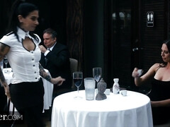 緊縛, ボンデージ, 服従, 顔射, 女 人男 人, Hd, ゴム, 馬乗り