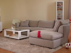 ドレス, ヒール, 挿入, 下着, 一人, フェラする, オッパイの, おもちゃ