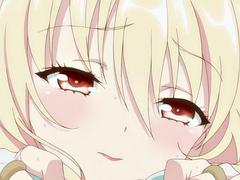 デカパイ, ブロンド, フェラチオ, 中出し, 手コキする, メイド, 三人, オッパイの