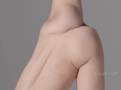 Noire, Souple, Mamelons, Petite femme, Rasée, Nénés