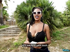 Huge Natural Ebony Boobs Swinging
