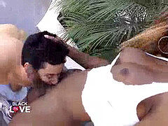 Sadomasochismus, Schwarz, Blasen, Braunhaarige, Domination, Schwarz, Masturbation, Transfrau