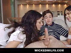 Morena, Ffm, Madres para coger, Madrastra, Adolescente, Trio