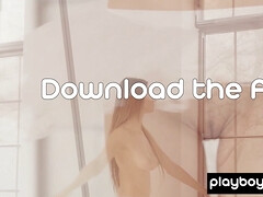 Flexible naked mommy ballerina practicing