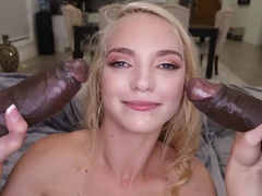 Negro, Rubia, Mamada, Linda, Sexo duro, Interracial, Adolescente, Trio