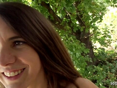 Gros cul, Grosse bite, Tir de sperme, Allemand, Hard, Orgasme, De plein air, Réalité