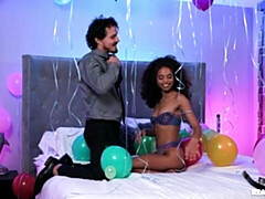 デカ尻, フェラチオ, 茶髪の, 黒人, 異人種間, 自然山雀, ティーン, オッパイの