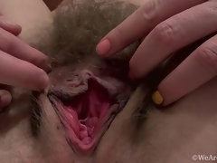Arsch, Braunhaarige, Behaart, Lingerie, Masturbation