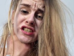 Enthousiasteling, Pijpbeurt, Sperma in gezicht, Duits, Harig, Hardcore, Mager, Tieten likken