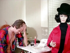 Handsome young retro guy enjoys classic hardcore ffm threesome fuck