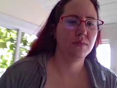 素人, デカパイ, 茶髪の, 乳首, ピアス, 一人, オッパイの, おもちゃ