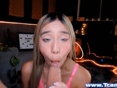Leie, Blondine, Paar, Dildo, Klaffend, Hardcore, Transfrau, Netzkamera