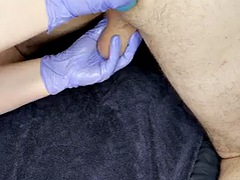 アナル, イく瞬間, ディルド, フェティッシュ, グローブ, 手コキする, マッサージ, 淫乱熟女