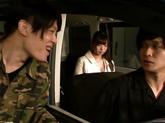 アジア人, 巨乳な, 中出し, バック, グループ, ハードコア, 自然山雀, オッパイの