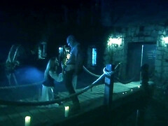 Schönheit, Braunhaarige, Vollbusig, Süss, Schwanz, Natürlich, Im freien, Muschi