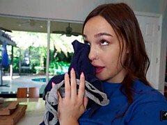 Curvy young angel Rissa May likes jumping on a massive dick