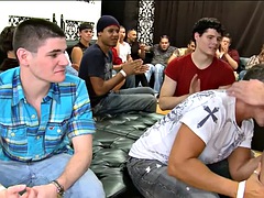 Real party amateurs public fellatio