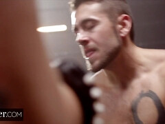 Horny Cutie Haley Reed Spreads her Legs for two Boxers