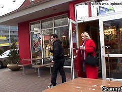 Plump cock hungry granny and boy
