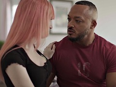 アナル, 美女, デカパイ, 黒人, フェラチオ, 黒人, 異人種間, シーメール