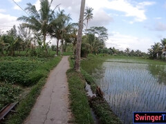 素人, アジア人, デカ尻, フェラチオ, ハードコア, 自家製, アウトドア, タイ