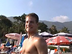 Amateur, Plage, Couple, Marrant, De plein air