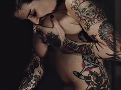 美女, 茶髪の, 大学生, ハードコア, キス, レズビアン, なめる, シャワー