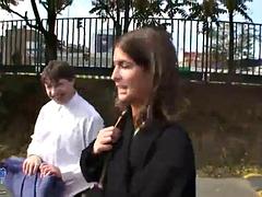 美女, フェラチオ, 茶髪の, ヨーロピアン