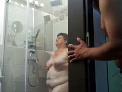 ぽっちゃり, デカ尻, デカパイ, フェラチオ, デブ, お婆さん, Hd, オッパイの