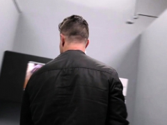 Black men sharing a whiteboi at a gloryhole