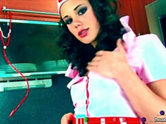 Brunette brune, Hd, Instruction, Masturbation, Infirmière, Solo, Adolescente, Nénés