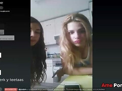 Grote kont, Grote mammen, Blond, Huisgemaakt, Alleen, Spaans, Tiener, Webcamera