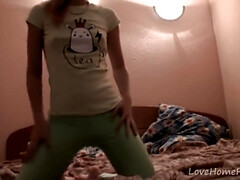 Enthousiasteling, Blond, Pijpbeurt, Rondborstig, Diep in de keel, Alleen, Tieten likken, Webcamera