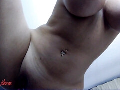 Lieveling, Grote mammen, Blond, Rondborstig, Masturbatie, Alleen, Tieten likken, Webcamera