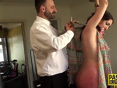 Amarrada, Fetiche, Atragantadas, Humillación, Castigada, Gritar, Esclavo, Tatuaje