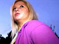 Enthousiasteling, Blond, Pijpbeurt, Buiten, Gezichtspunt, Openbaar