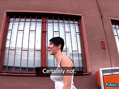 Leie, Braunhaarige, Pummelig, Hundestellung, Hd, Pov, Öffentlich, Realität