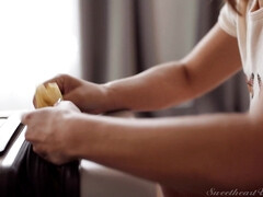 美女, デカ尻, デカパイ, 黒人, 指いじり, 異人種間, タトゥー, オッパイの