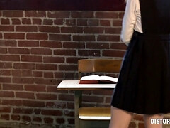 ボンデージ, 服従, Hd, オマンコ, 剃毛, 生徒, オッパイの, ユニフォーム