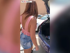 In den arsch, Grosser arsch, Braunhaarige, Spermaladung, Spanisch