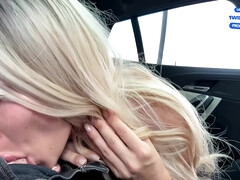 Schwarz, Blondine, Auto, Frau, Fußfetisch, Fussjob, Hd, Strümpfe