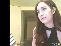 beautiful korean dame with her boyfriend on cam