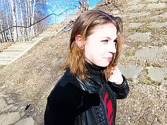 素人, フェラチオ, アウトドア, 公共