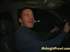 Chica, Rubia, Coche, Lamidas, Masturbación, Chupando, Tetas