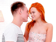 Arsch, Blasen, Hundestellung, Masturbation, Rotschopf, Rasiert, Jungendliche (18+), Titten