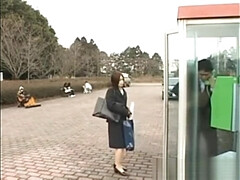 Amateur, Asiático, Japonés, Al aire libre, Público