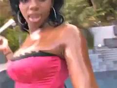 Chica, Gorda, Verga grande, Negro, Mamada, Ébano, Maduro, Tetas